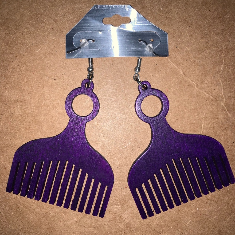 Purple earrings